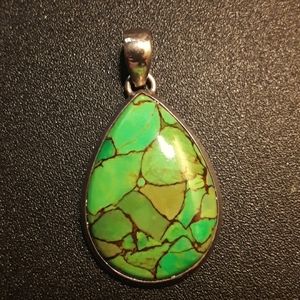 Green 925 Sterling Silver Pendant